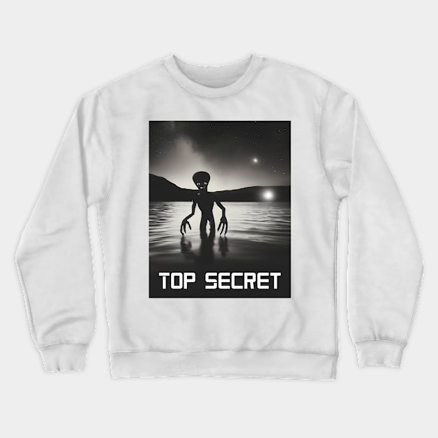 Top Secret Alien Sighting Crewneck Sweatshirt by Ravenglow